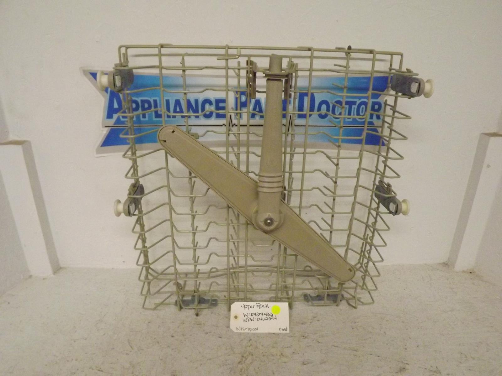 Whirlpool Dishwasher W10727422 WPW10462394 Upper Rack Used Whirlpool Dishwasher W10727422 WPW10462394 Upper Rack Used